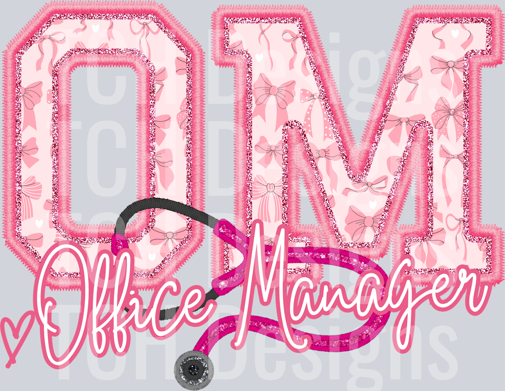 office manager with stethoscope