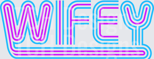 wifey retro colorful