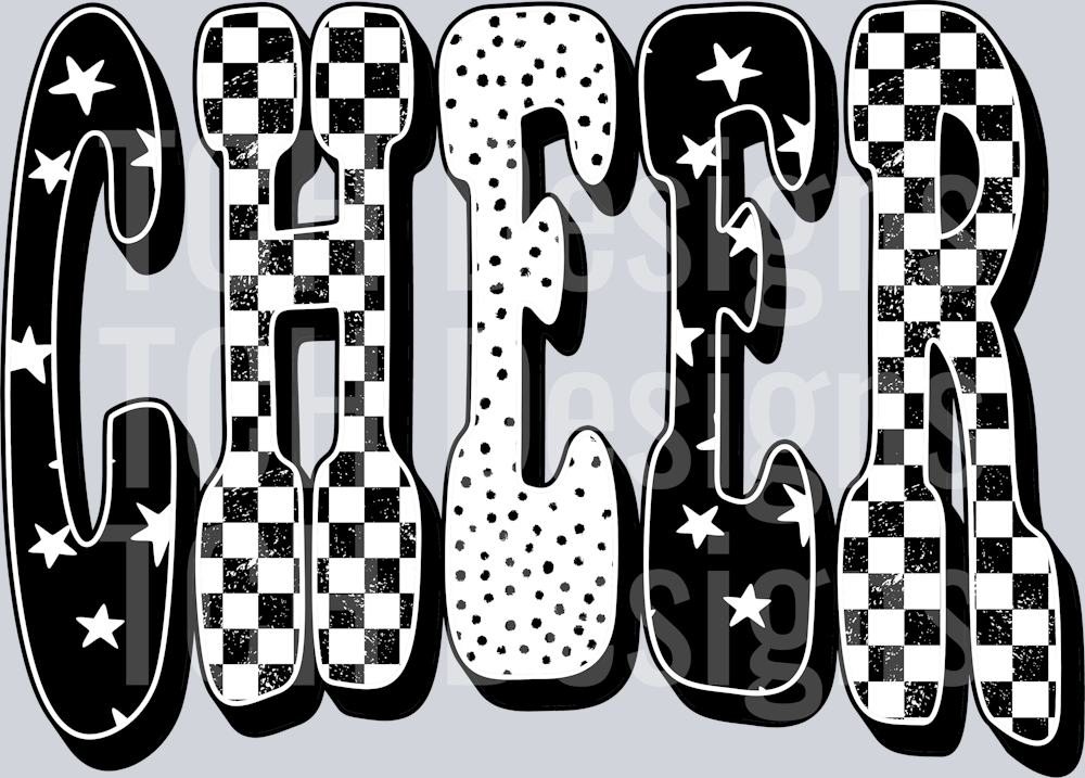 CHEER BLACK CHECKERED