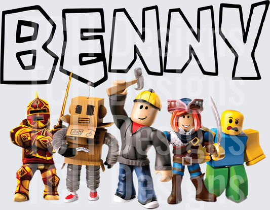 Roblox Characters Group Personalized Name BENNY
