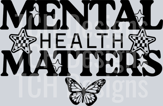MENTAL HEALTH MATTERS BUTTERFLY FRONT