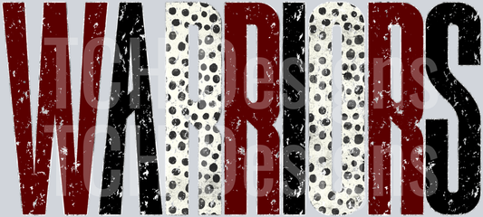 Warriors_Maroon_Black_Distressed_Metallic_Silver
