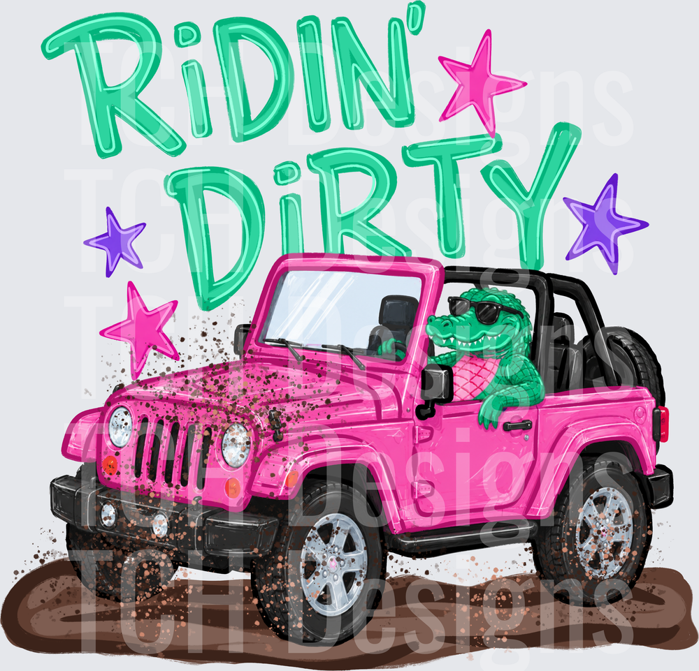Ridin Dirty Jeep Pink Gator