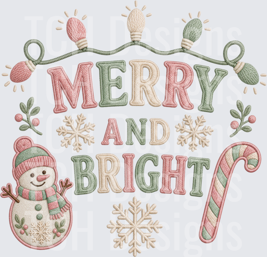 Merry and bright snowman
