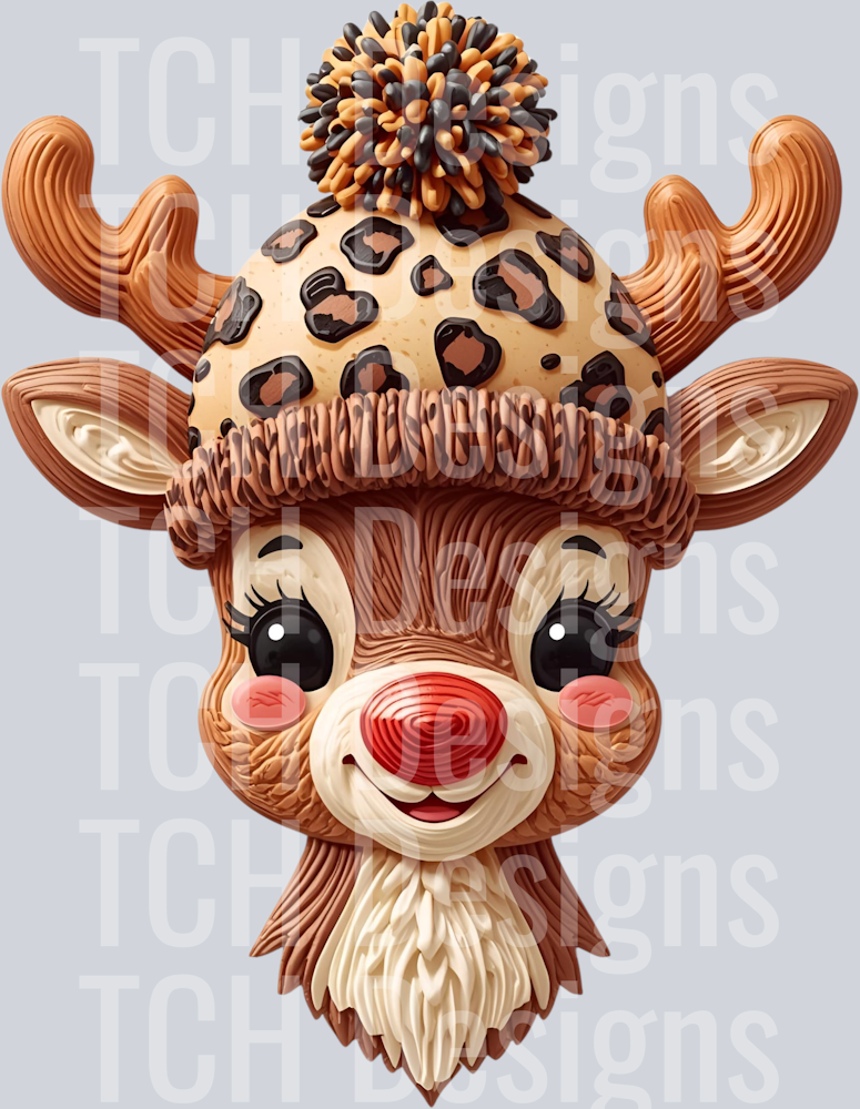 REINDEER LEOPARD HAT FAUX DETAIL (1)