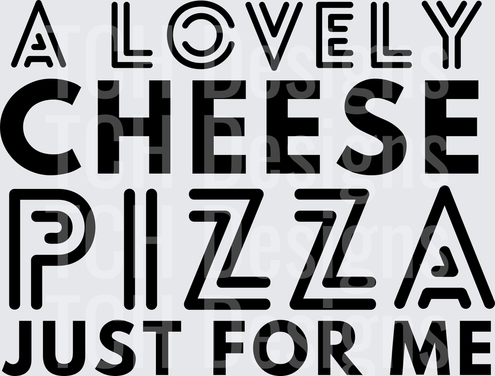 A LOVELY CHEESE PIZZA BLACK
