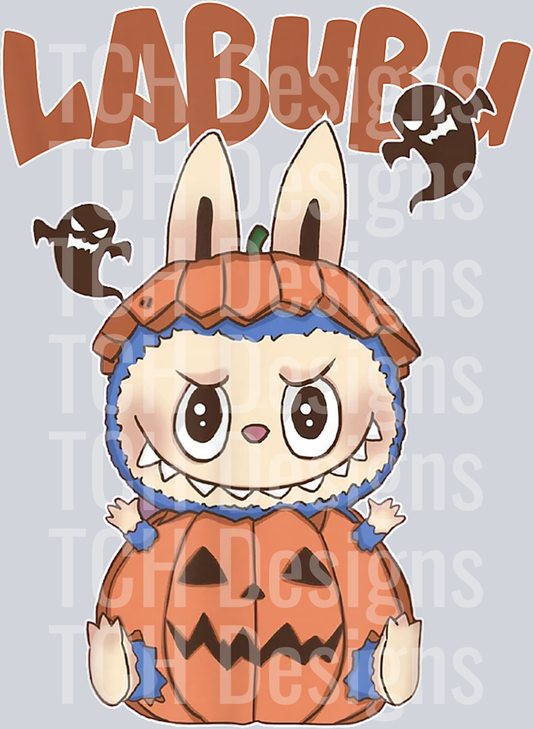 Funny Halloween Labubu Lover Labu in Pumpkin T-Shirt