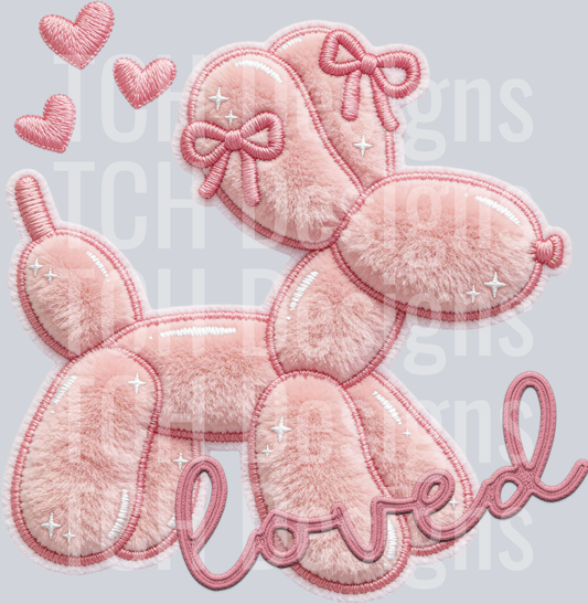 loved faux embroidery balloon dog.