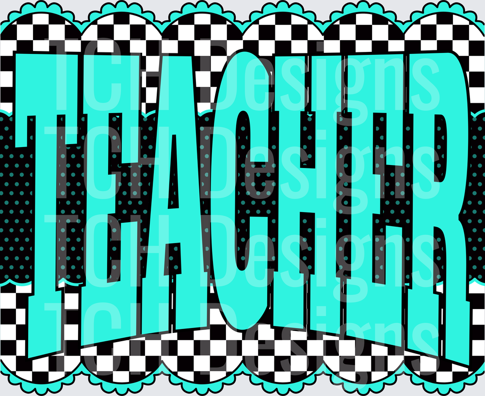 NEON TEAL TEACHER
