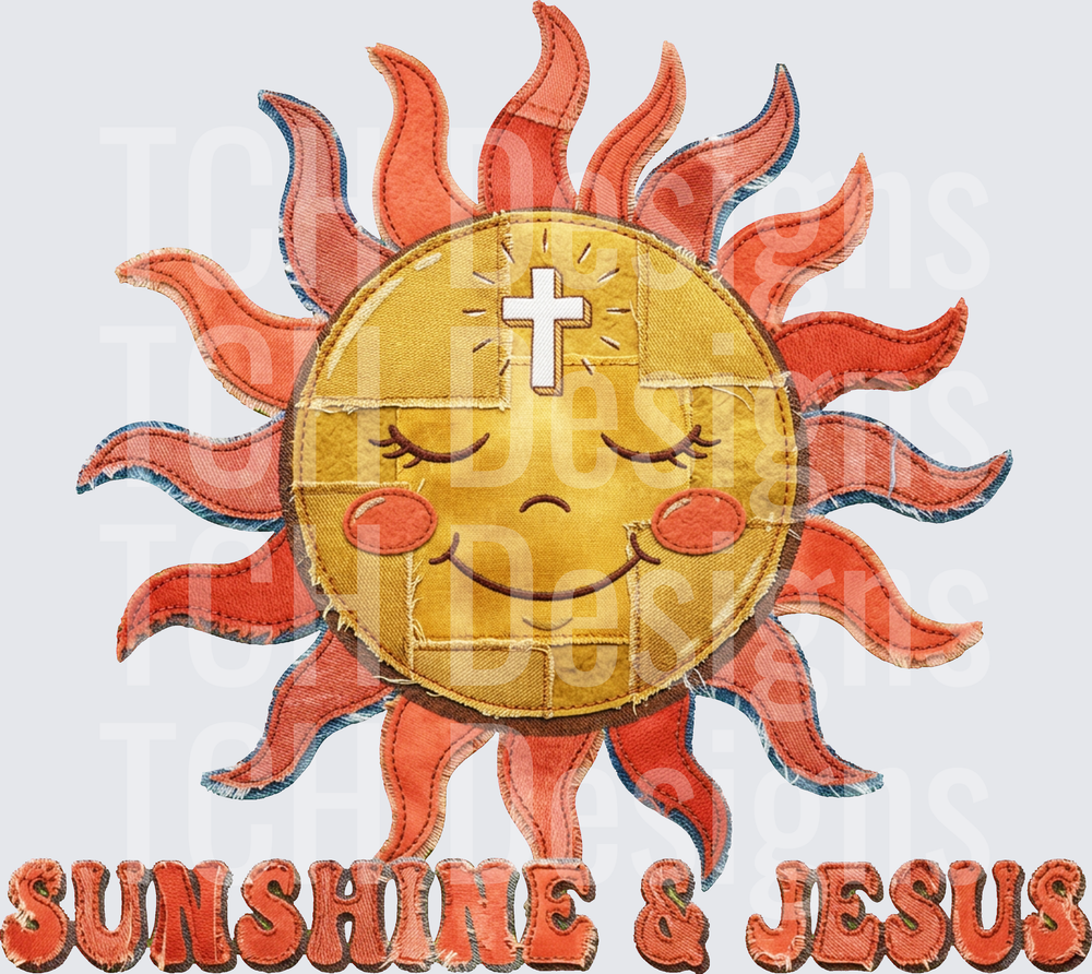sunshine and jesus faux patch hwds