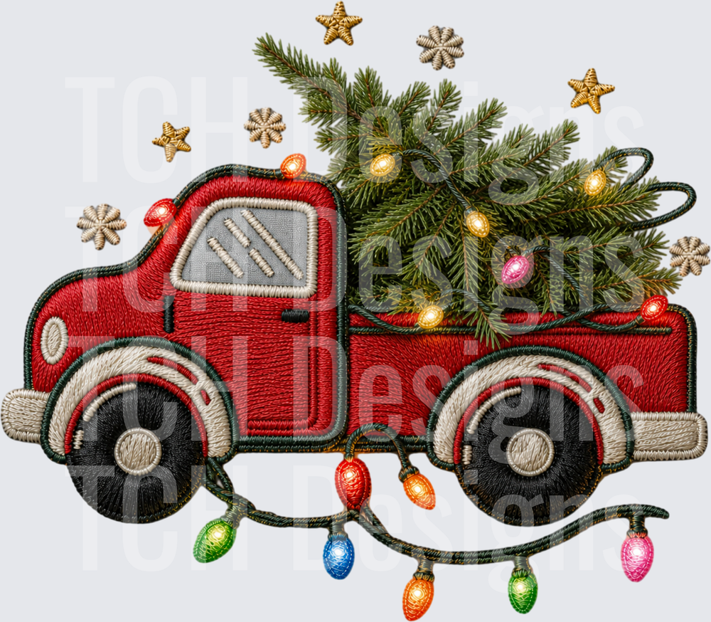 Red Christmas Truck
