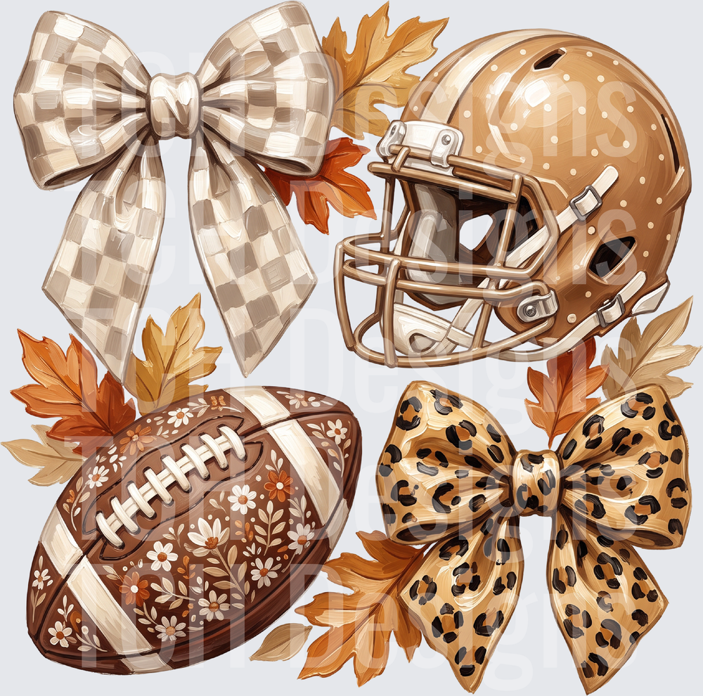 Preppy Autumn Coquette Football