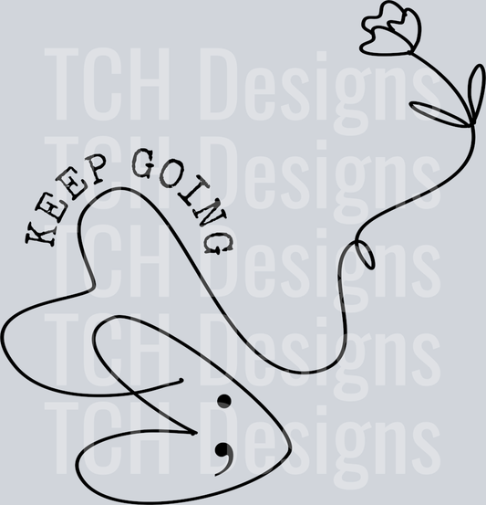 KEEP GOING LINE DRAWING
