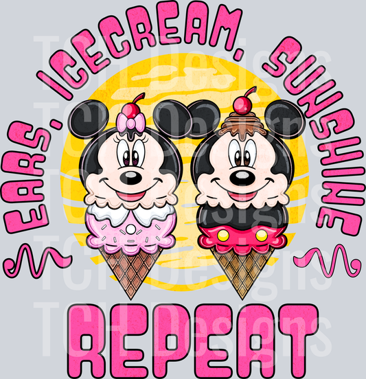 ears icecream sunshine repeat pocket