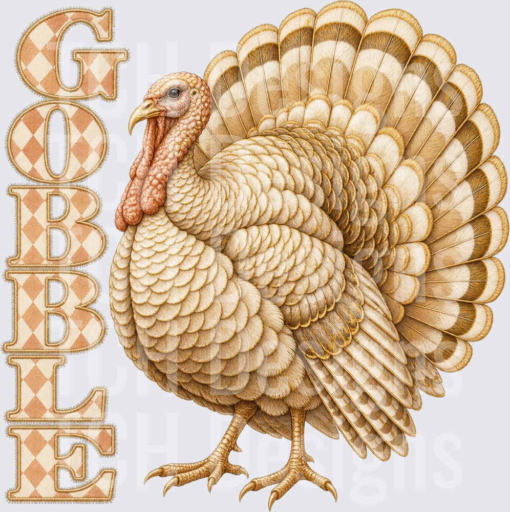 Checkered Gobble Turkey