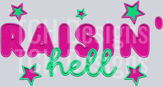 raisin hell faux emb HWDS