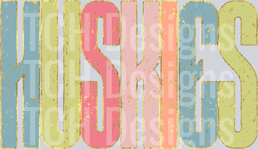 Huskies_Colorful_Distressed_Metallic_Gold
