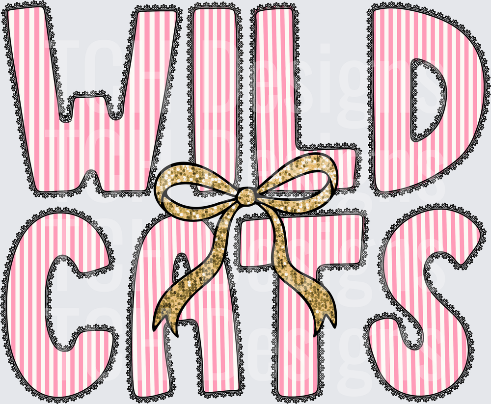 Wildcats Pink Mascot- CSG Designs