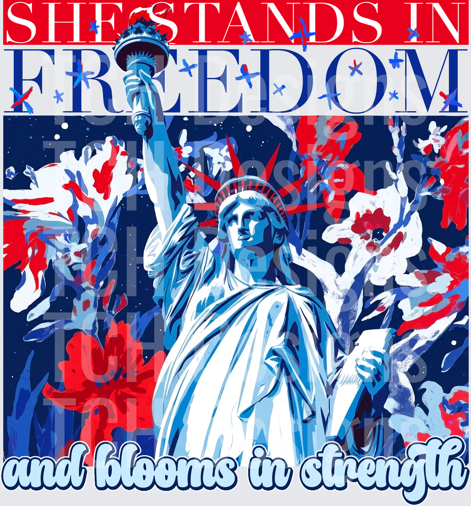 SheStandsInFreedomAndBloomsInStrength