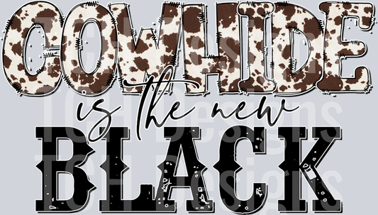 cowhide new black