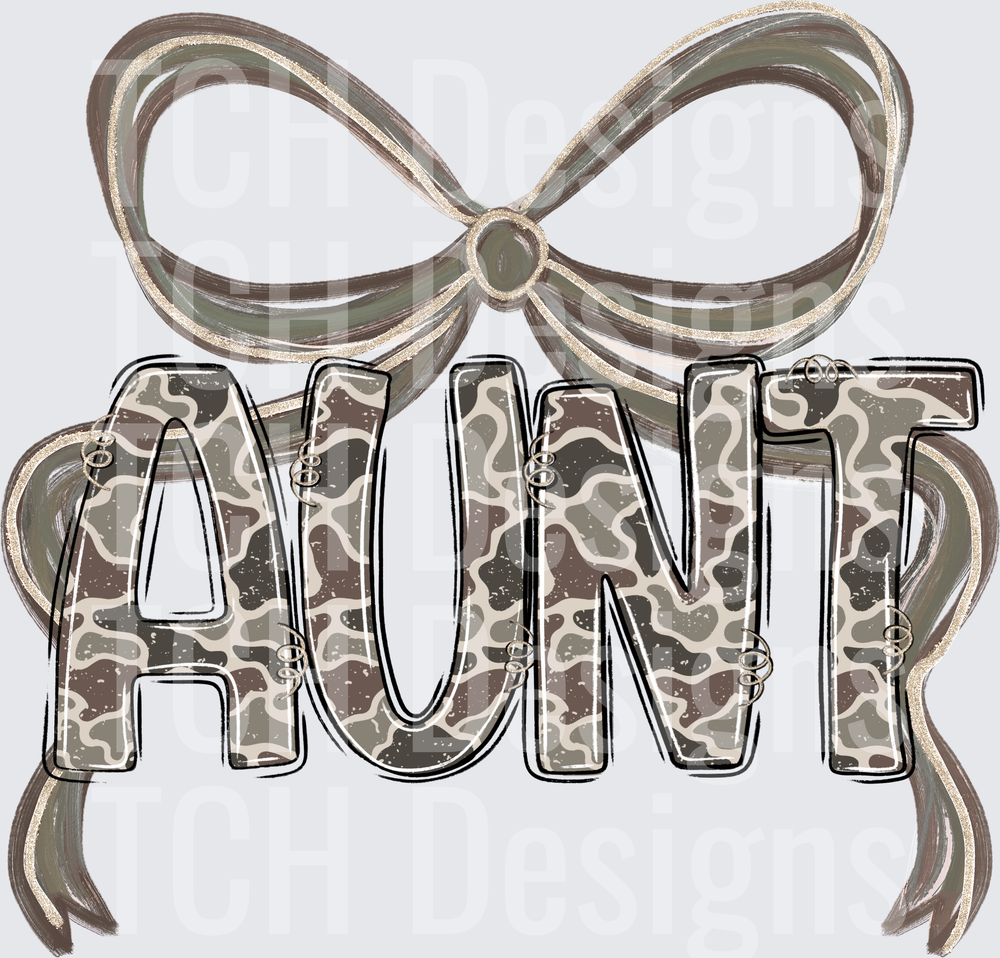 Camo Aunt Bow