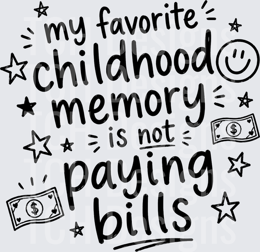 MY FAVORITE CHILDHOOD MEMORY black