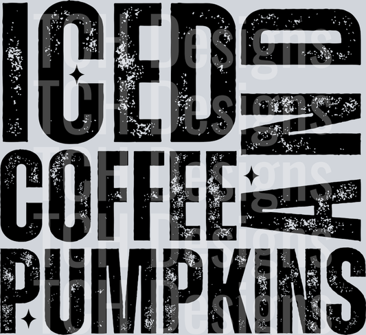 ICED COFFEE AND PUMPKINS