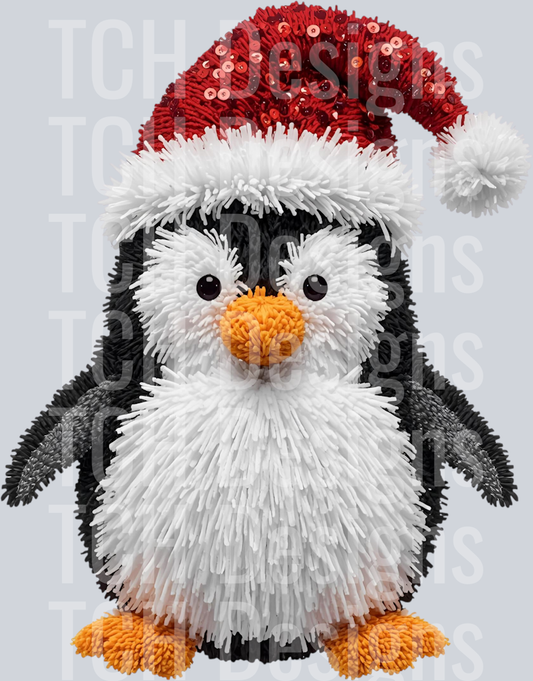 CHRISTMAS PENGUIN FAUX YARN