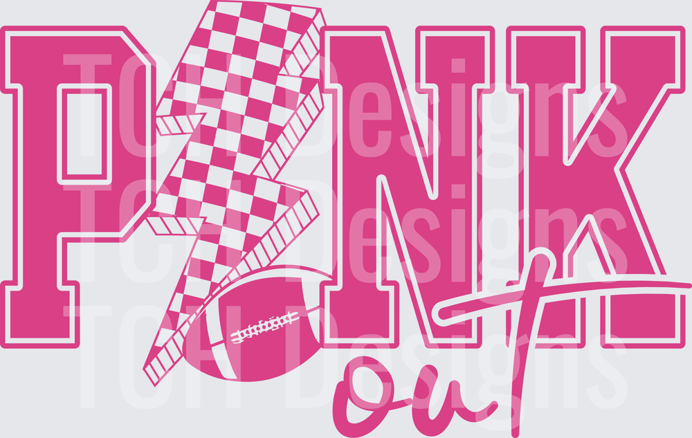 Checkered Bolt Pink Out