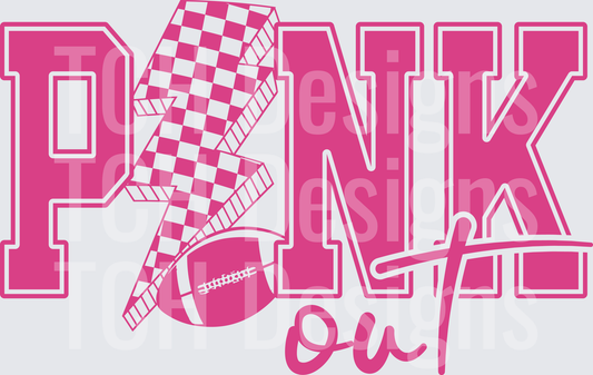Checkered Bolt Pink Out