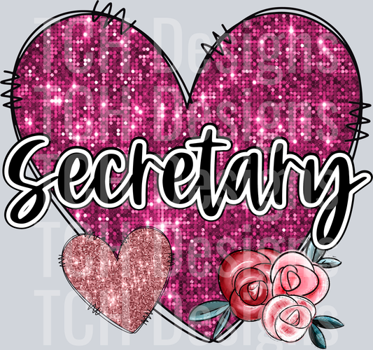 VALENTINES NAMES- SECRETARY