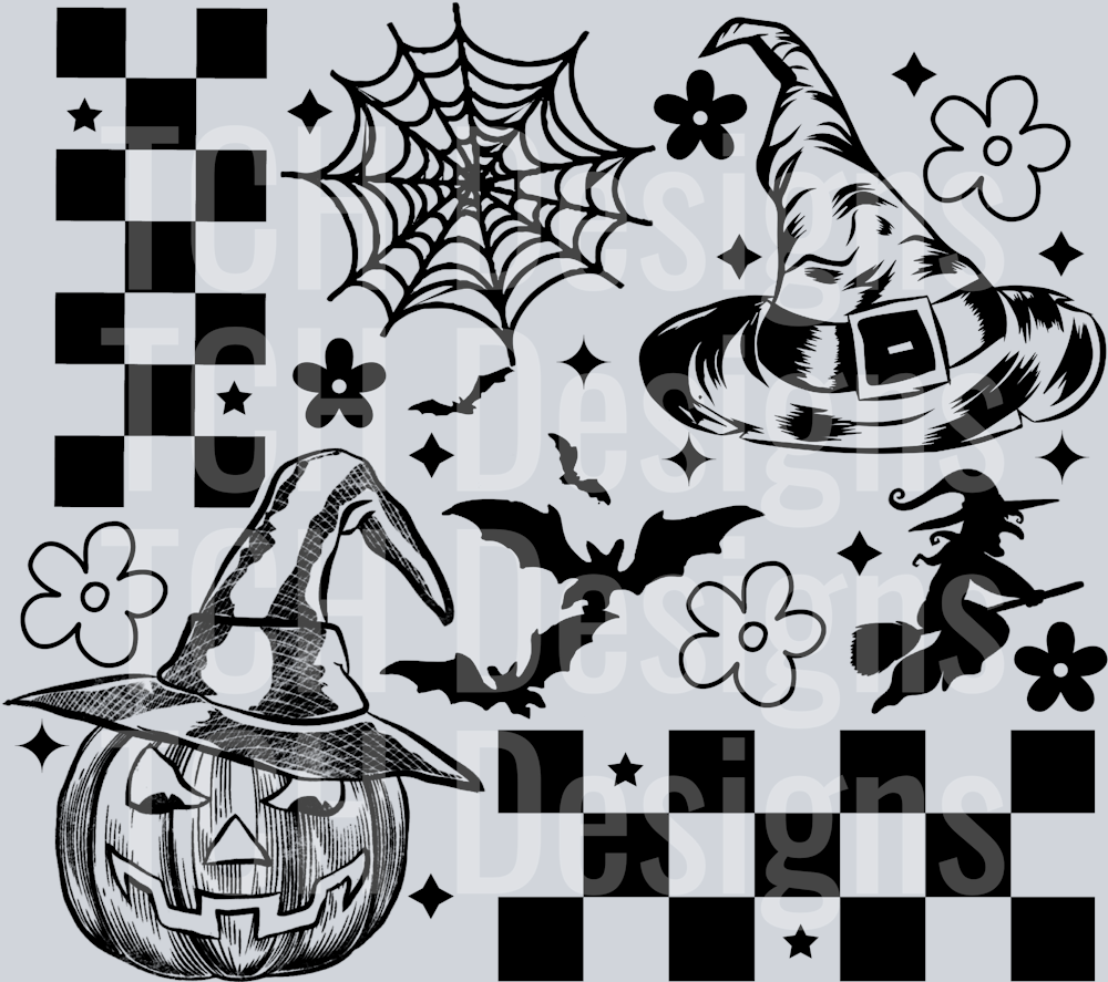 CHECKERED HALLOWEEN COLLAGE