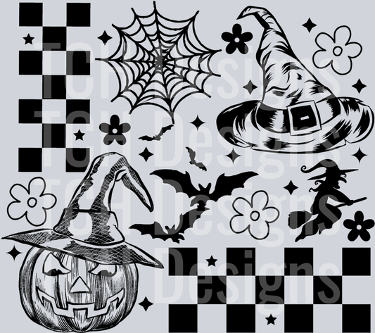 CHECKERED HALLOWEEN COLLAGE