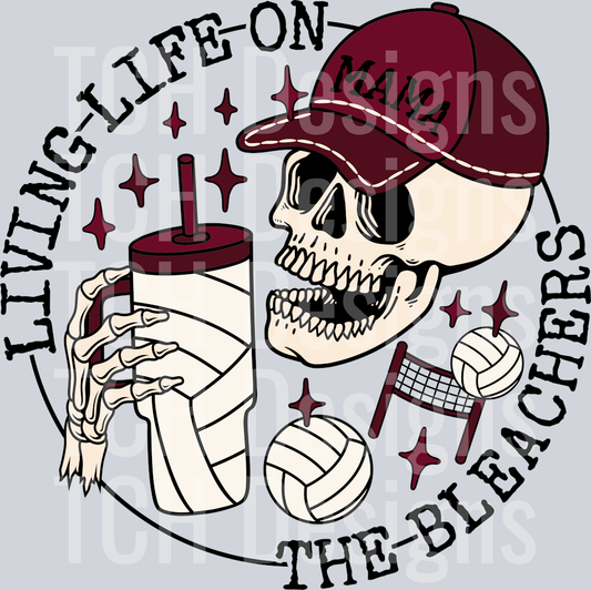 bleachers-volleyball-tumbler-mama-maroon