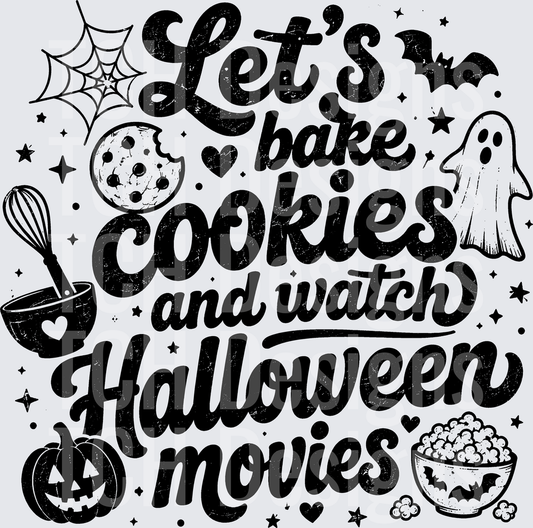 LETS BAKE COOKIES AND WATCH HALLOWEEN MOVIES black