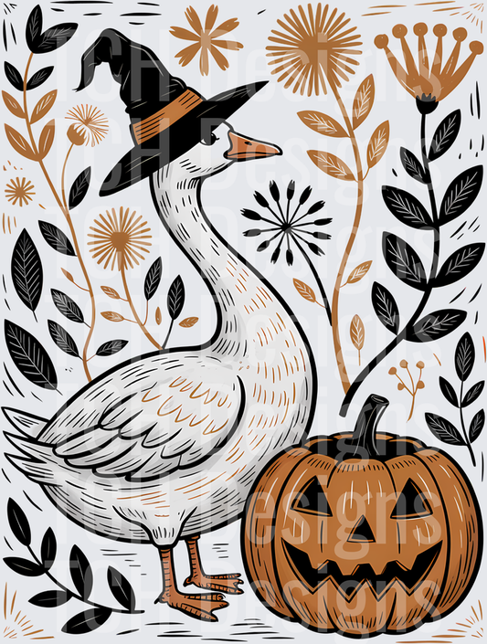 Floral Fall Goose