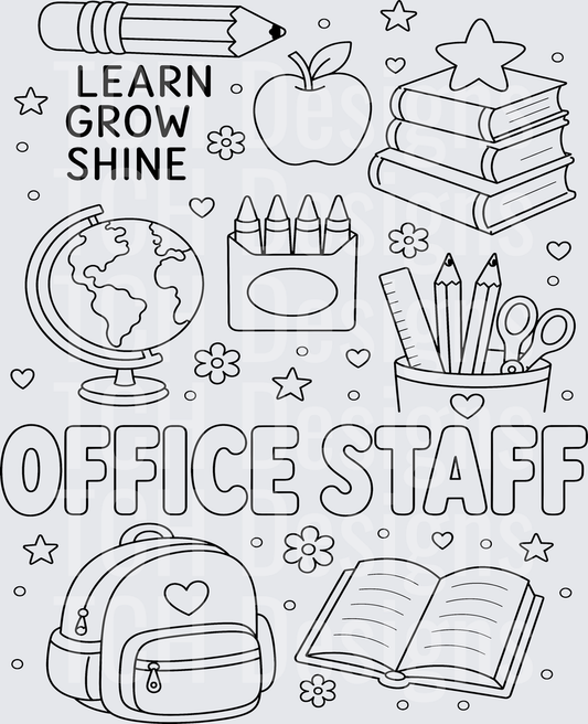 office staff line art