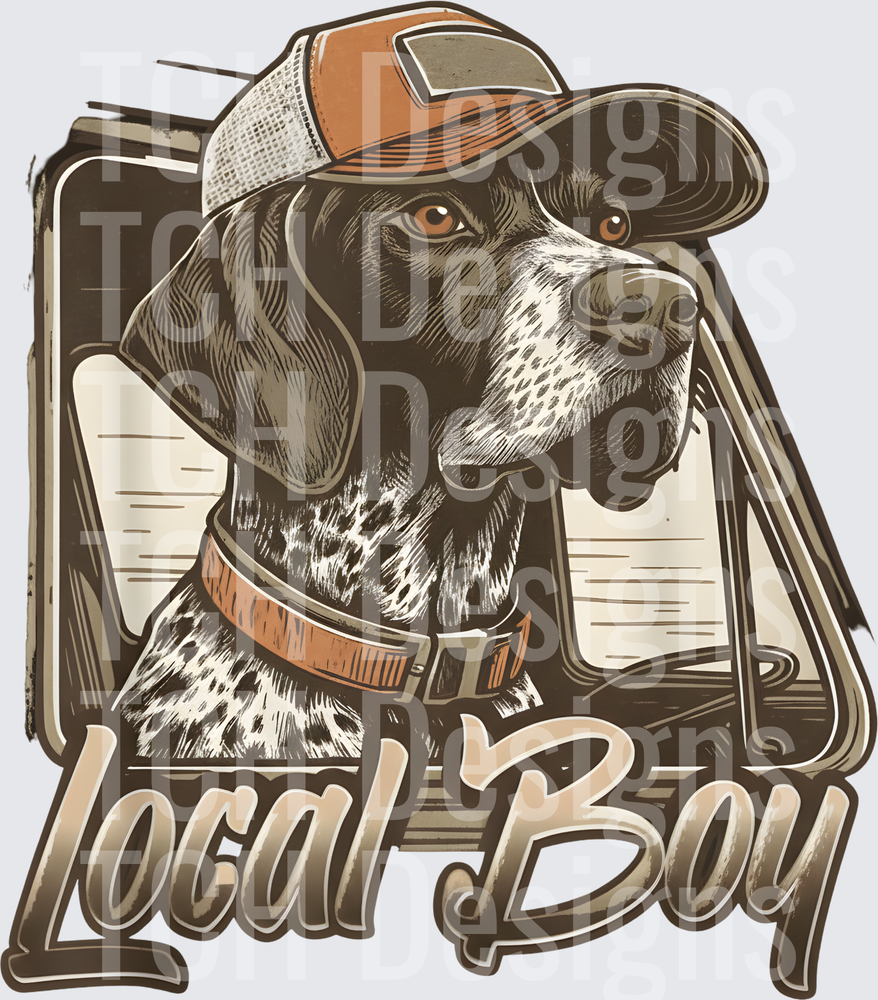 Local Boy German Shorthaired Pointer Dog Trucker Hat Truck