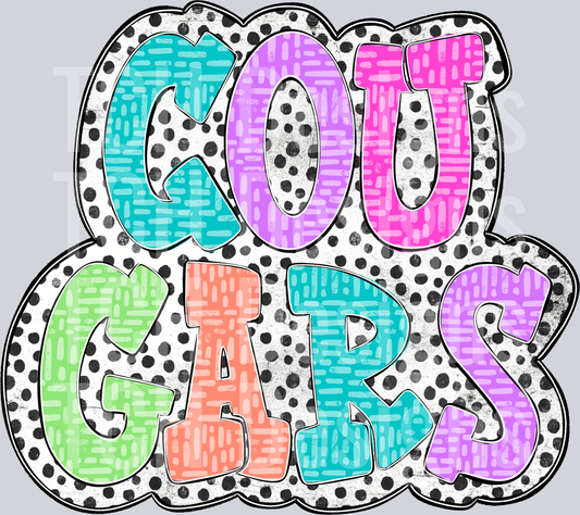 Cougars_Colorful_Dalmatian_Dots