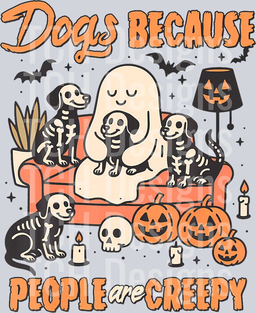 42 Halloween Vibes Dog Mom Boo Dogs Because People Are Creepy T-Shirt
