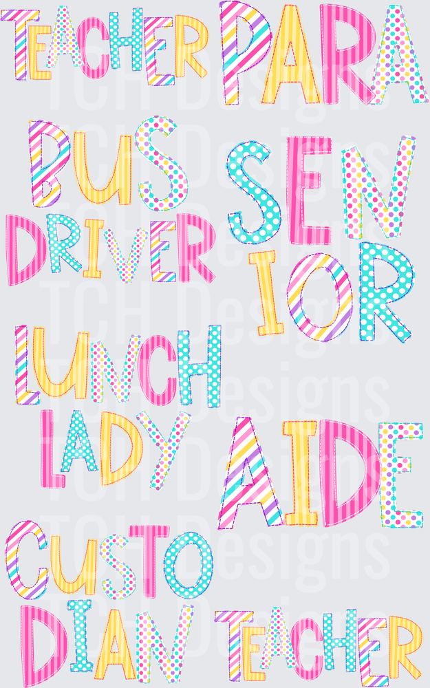 Polk a Dot School Gangsheet