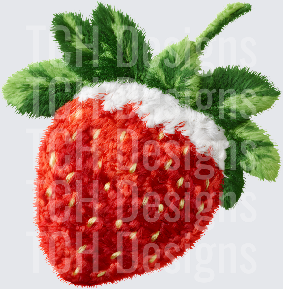 STRAWBERRY FAUX YARN