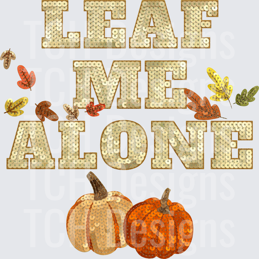 leaf me alone faux sequins hwds