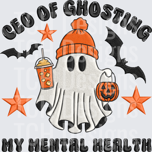 CEO OF GHOSTING MY MENTAL HEALTH FAUX EMB HWDS
