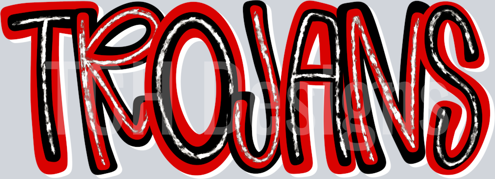 Trojans_Hand_Lettered_Silver_Glitzy