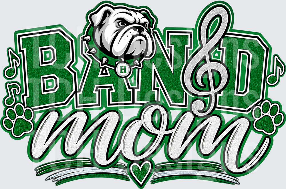Band Mom Bulldogs Green