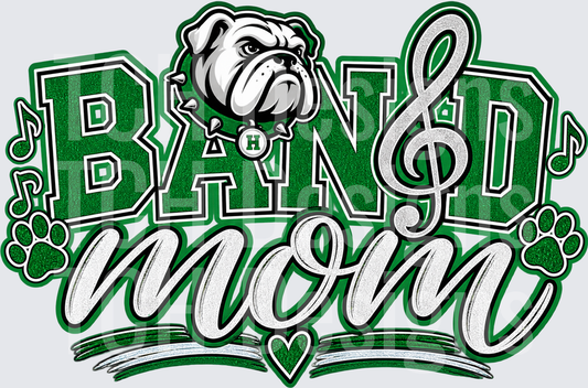 Band Mom Bulldogs Green