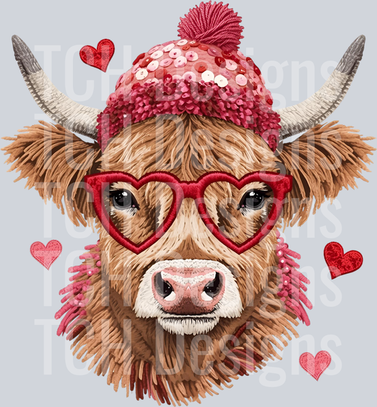 HIGHLAND COW VALENTINES DAY