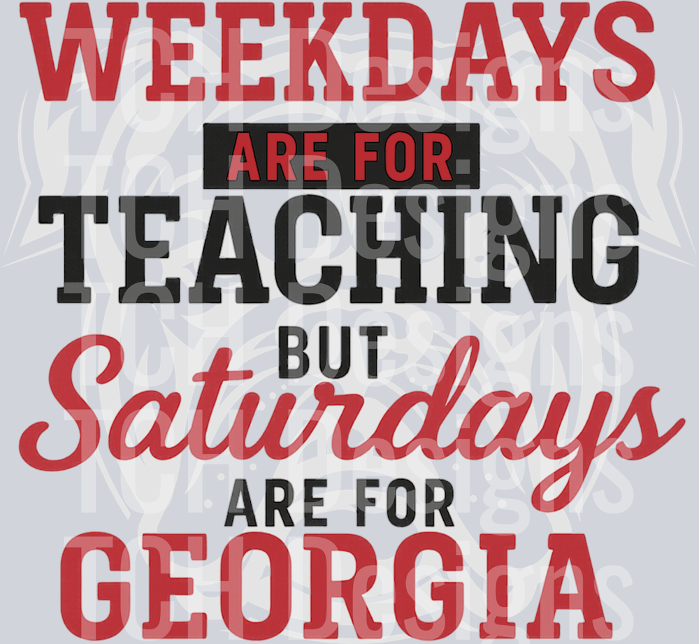 teacher- saturdays are for ga