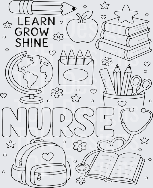 nurse line art school